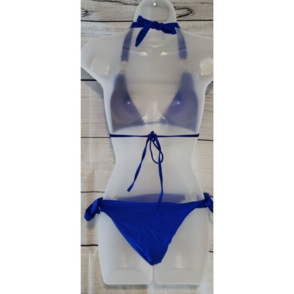 Crystal Diamond Straps Beach Bikini Sz L - Picture 3 of 7